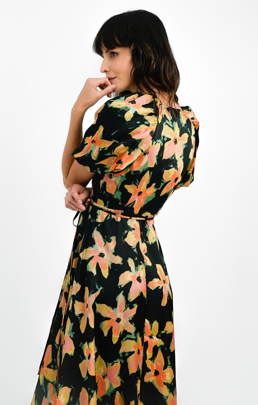 Rent Topshop Wrap Detail Midi Dress In Floral Print | Hirestreet Rent Topshop Wrap Detail Midi Dress In Floral Print | Hirestreet