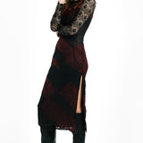 Topshop Lace Patchwork Midi Dress In Multi