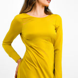 ASOS DESIGN Satin Long Sleeve Maxi Dress With Drawstring Back In Olive