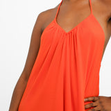 Halter Neck Mini Dress In Red