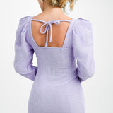 ASOS DESIGN Jumbo Cord Mini Dress With Diamante Button In Lilac