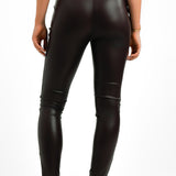 ASOS DESIGN Faux Leather Skinny Biker With Zips In Brown