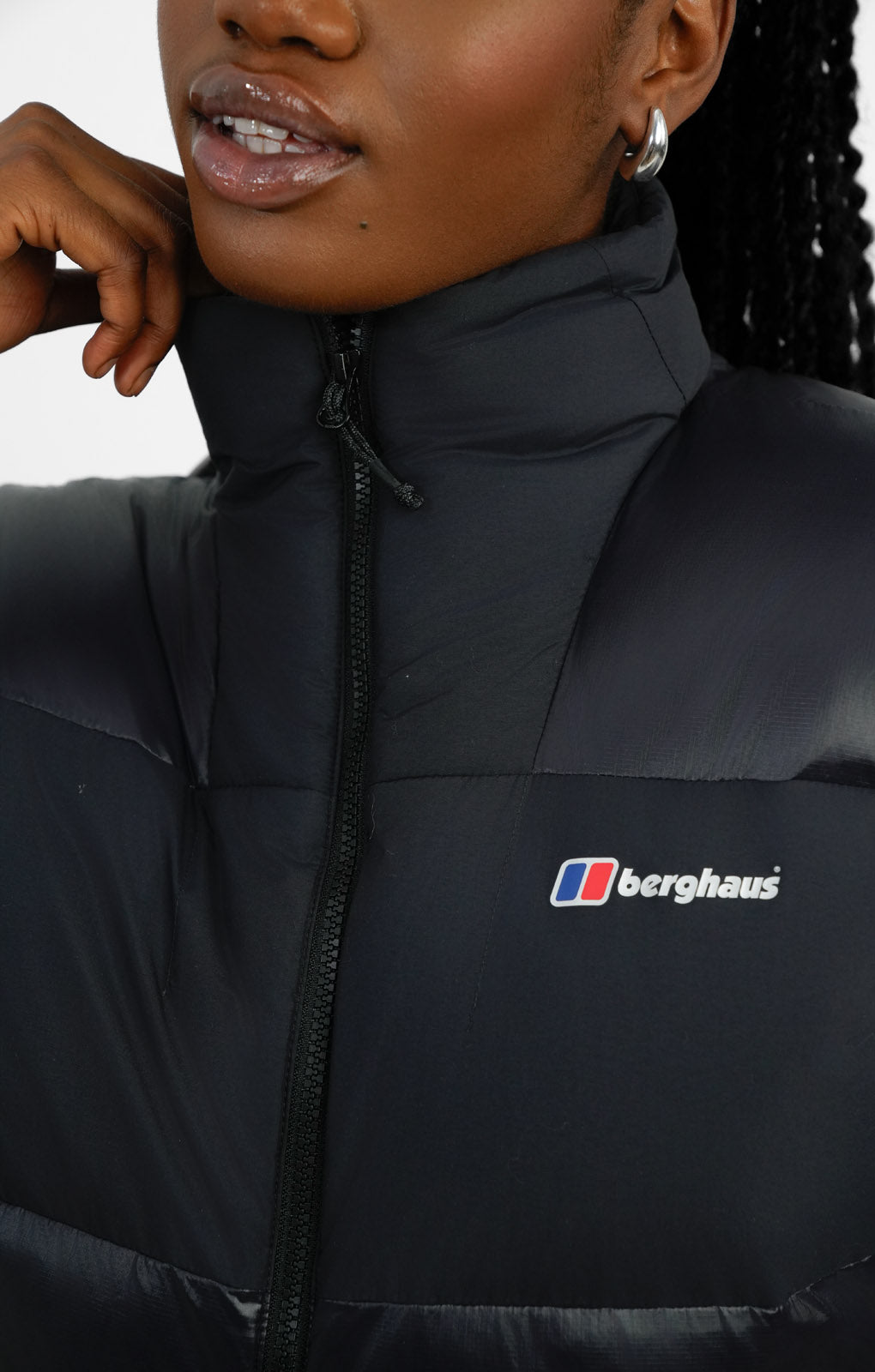 Berghaus Arkos Reflect Oversized Water Resistant Down Jacket In Black