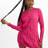 NA-KD Cut Out Mini Dress In Pink