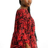 Topshop Channelled Chuck On Printed Maxi Dress In Multi