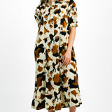 Whistles Maxi Shirt Dress In Cow Print