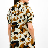 Whistles Maxi Shirt Dress In Cow Print
