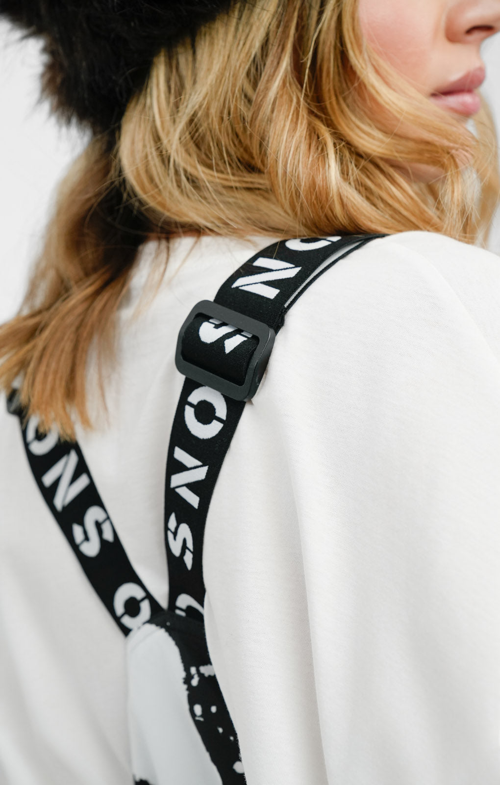 Topshop Sno Mensy Ski Straight Leg Dungaree In Mono Splodge