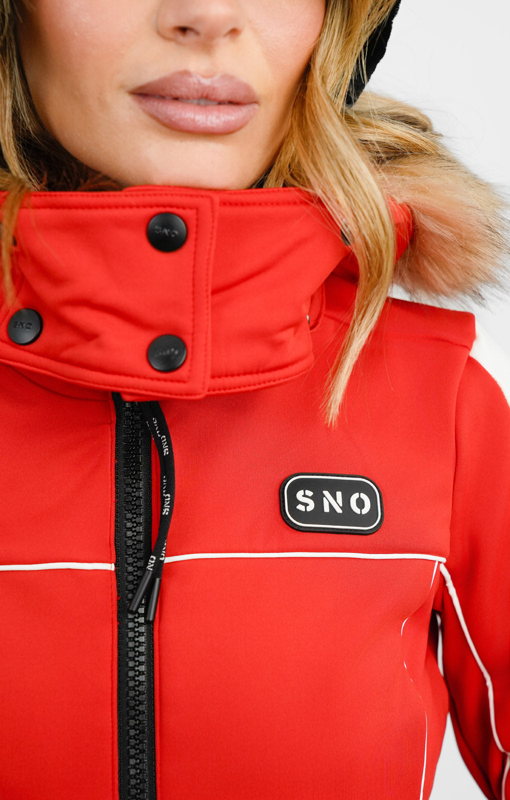 Topshop Sno Ski Suit With Skinny Flare In Red
