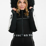 Topshop Sno Ski Suit With Skinny Flare In Black