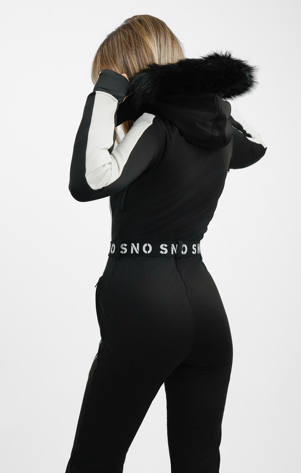 Topshop Sno Ski Suit With Skinny Flare In Black