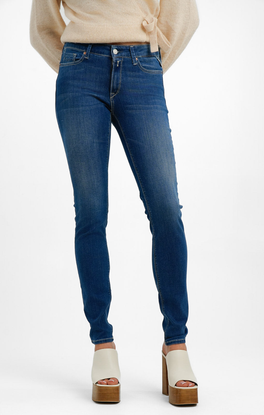 Replay Skinny Jean In Midwash Blue