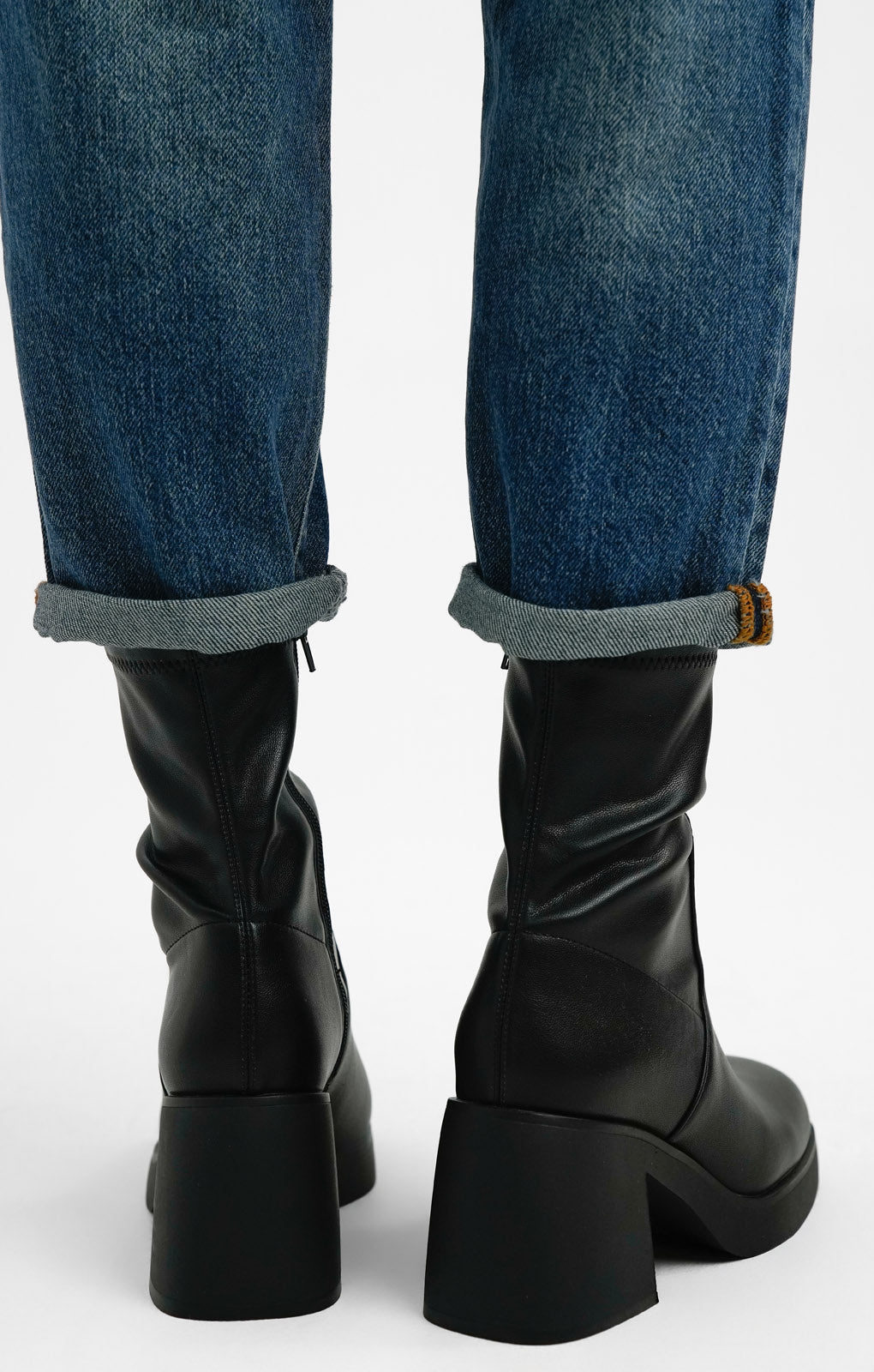 ALDO Persona Mid Heel Sock Boots In Black