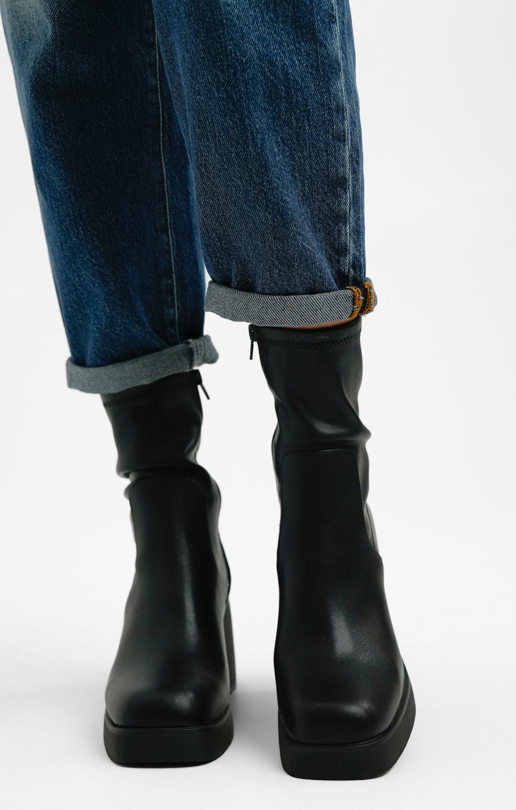 ALDO Persona Mid Heel Sock Boots In Black