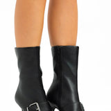 Steve Madden Banter Ankle Boots With Buckle In Black