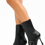 Steve Madden Banter Ankle Boots With Buckle In Black