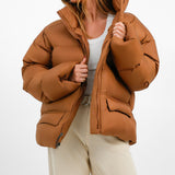 Columbia Puffect Surplus Puffer Coat In Brown