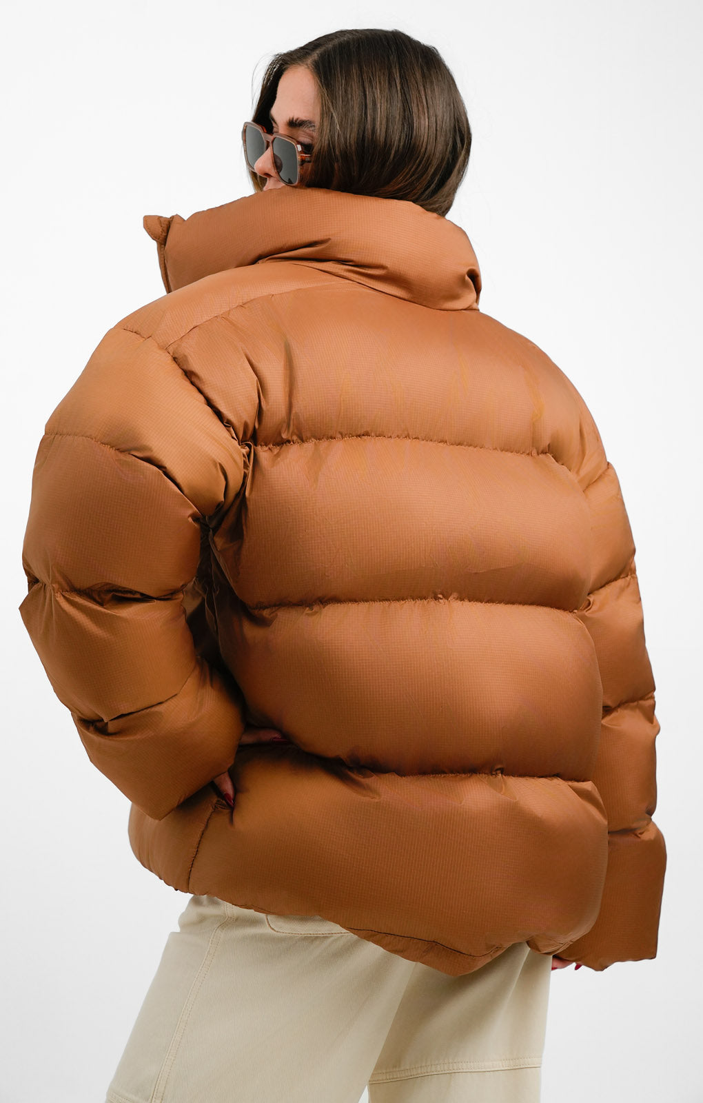 Columbia Puffect Surplus Puffer Coat In Brown