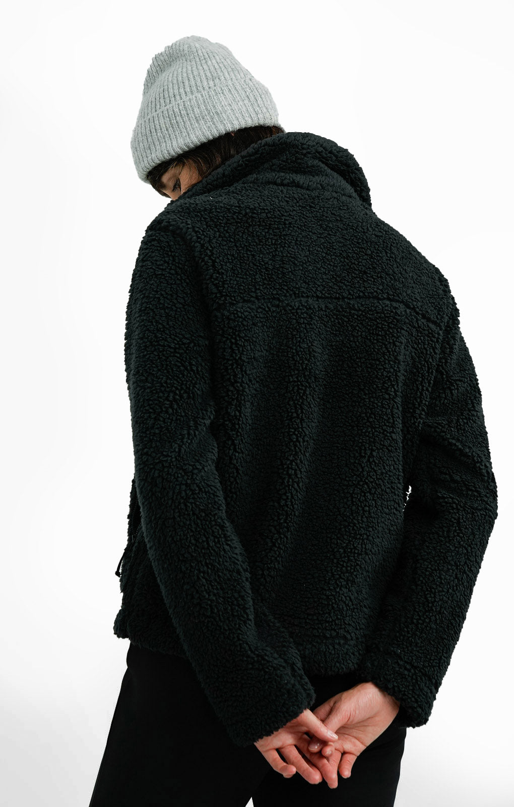 Columbia Lodge Baffled Sherpa Jacket In Black