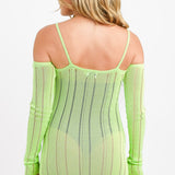 NA-KD x Josefine Hj Long Sleeve Maxi Dress In Green