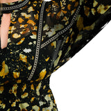 Topshop High Neck Trim Detail Mini Tea Dress In Animal Print