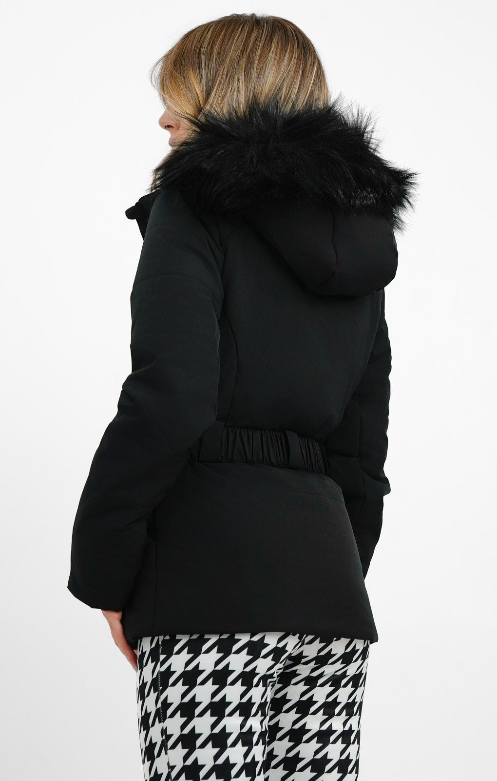 ASOS 4505 Ski Belted Jacket With Faux Fur Hood