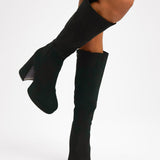 ASOS DESIGN Capri Platform Knee Boots In Black