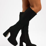 ASOS DESIGN Capri Platform Knee Boots In Black