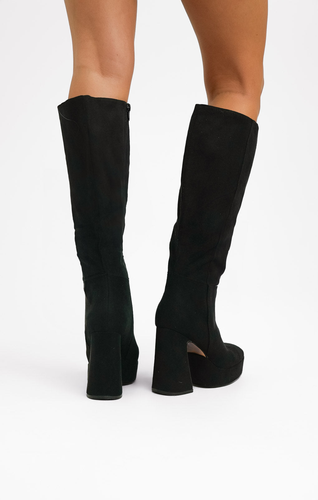ASOS DESIGN Capri Platform Knee Boots In Black