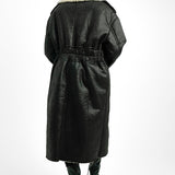 4th & Reckless Premium Longline Contrast Faux Shearling Coat In Black And Cream