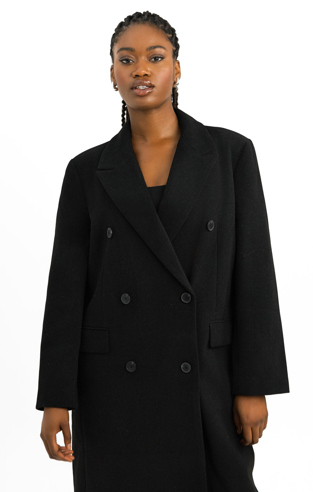 ASOS DESIGN Mid Length Dad Coat In Black