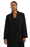 ASOS DESIGN Mid Length Dad Coat In Black