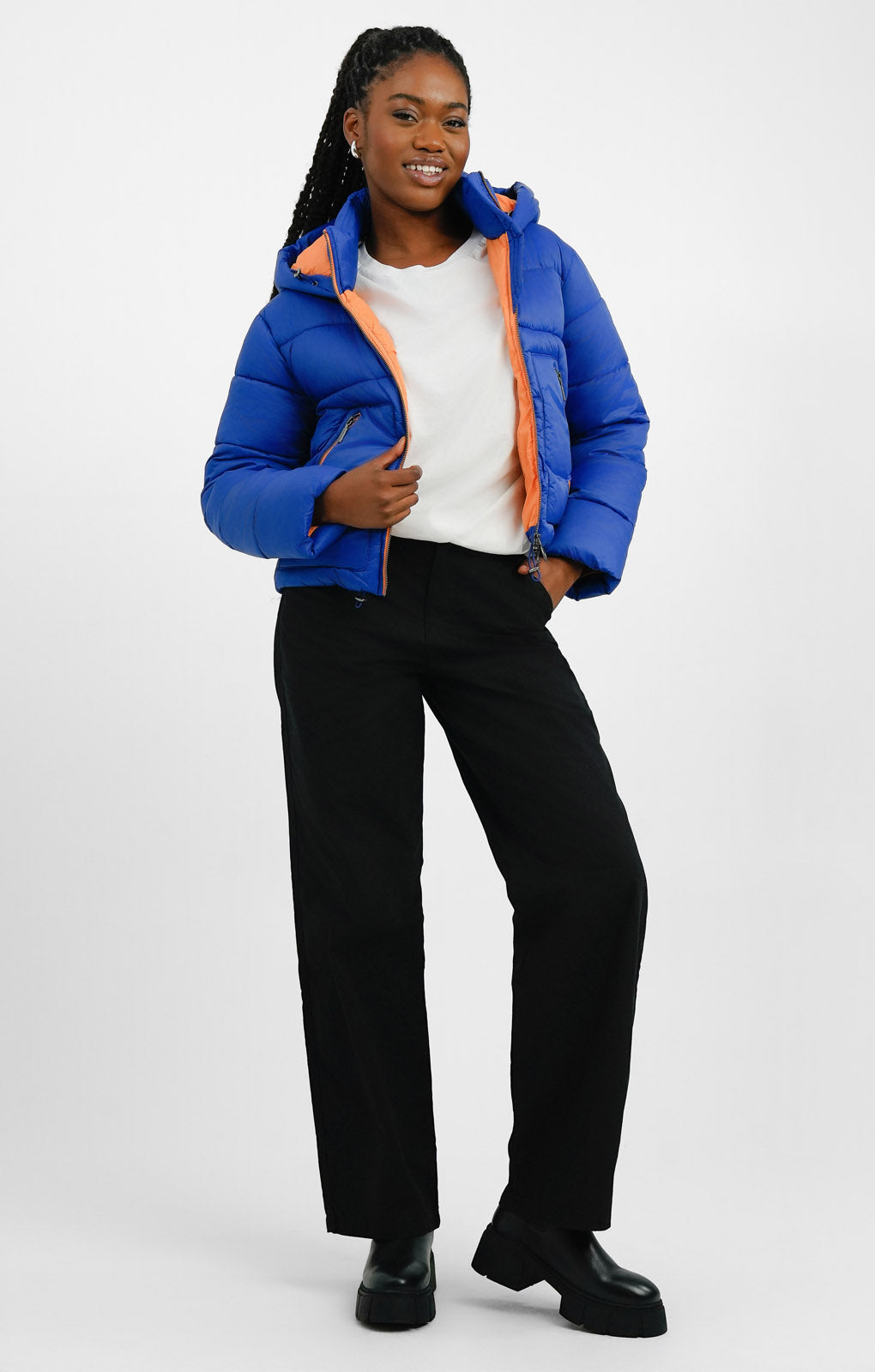 Barbour x ASOS Exclusive Hooded Puffer Coat In Blue