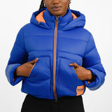 Barbour x ASOS Exclusive Hooded Puffer Coat In Blue