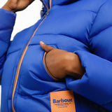 Barbour x ASOS Exclusive Hooded Puffer Coat In Blue