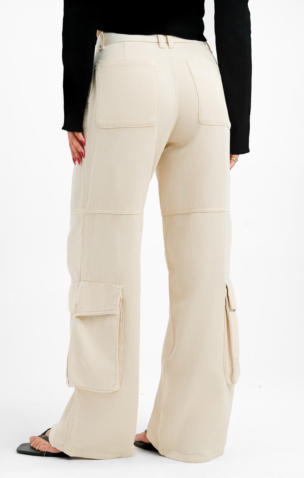 ASOS DESIGN Soft Oversized Cargo With Belt In Ecru