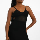 Bardot Midi Dress In Black