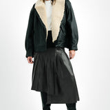 ASOS EDITION Real Leather Ultimate Aviator Coat In Black