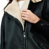 ASOS EDITION Real Leather Ultimate Aviator Coat In Black