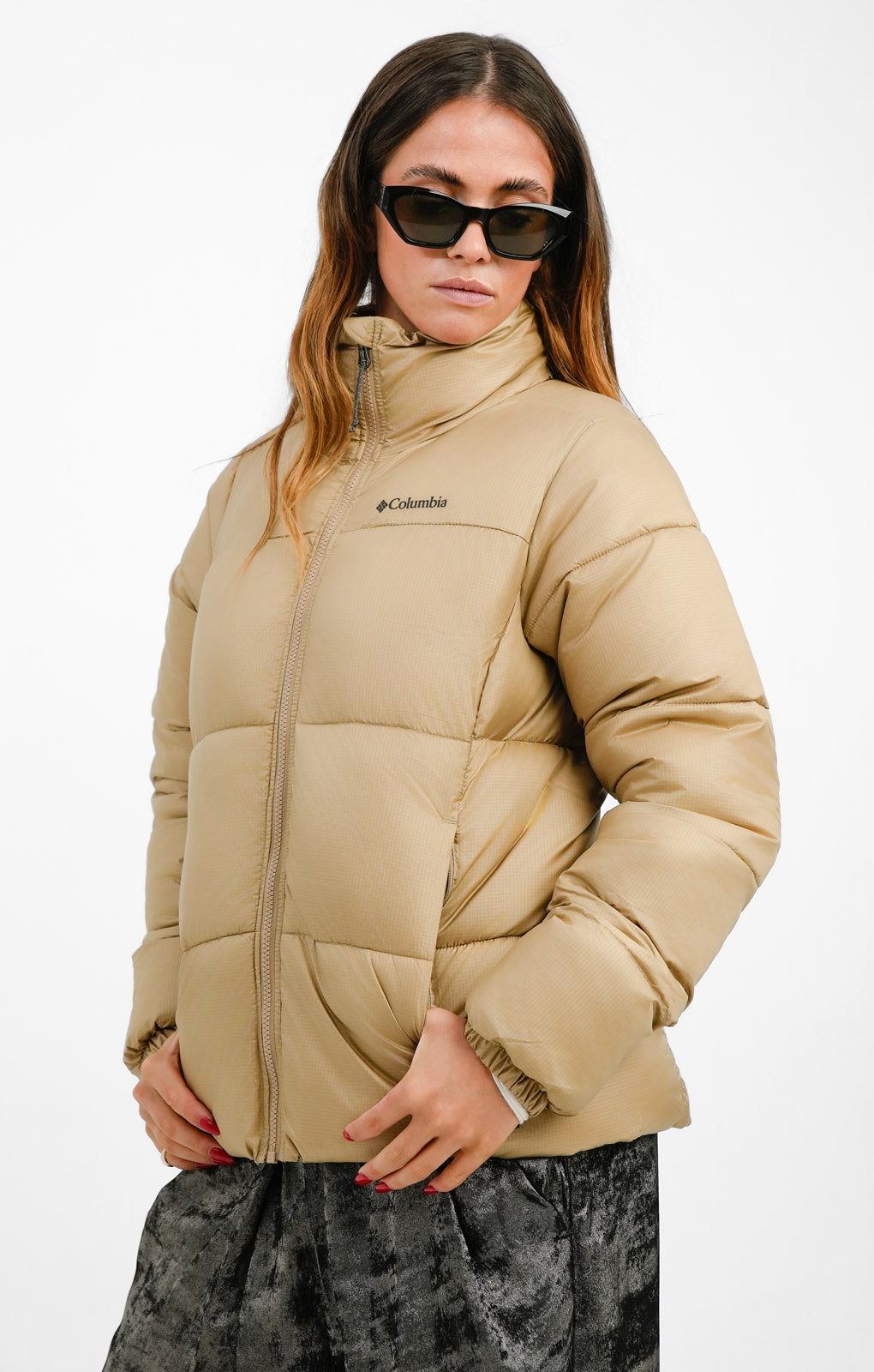 Columbia Puffect Coat In Beige