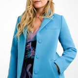 Gianni Feraud Smart Coat In Bright Blue