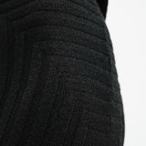 Topshop Knitted Premium Rib Skirt In Black