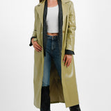 Urbancode Patent Coat In Sage Green