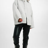 ASOS DESIGN Wool Blend Bomber Jacket In Grey