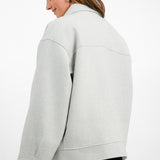 ASOS DESIGN Wool Blend Bomber Jacket In Grey