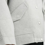 ASOS DESIGN Wool Blend Bomber Jacket In Grey