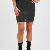 Edited Diamante Mini Skirt Co-Ord In Black