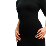 Pretty Lavish Split Leg Knit Midaxi Dress In Black – dresses by Pretty Lavish, available to rent from Hirestreet