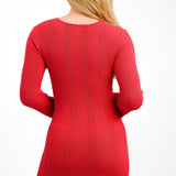 Pretty Lavish Sweetheart Neck Knitted Midi Dress In Red – dresses by Pretty Lavish, available to rent from Hirestreet