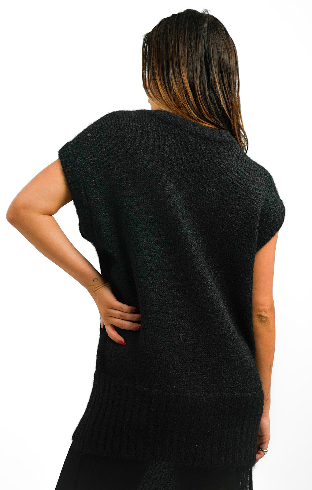 NA-KD Knitted Maxi Dress In Black